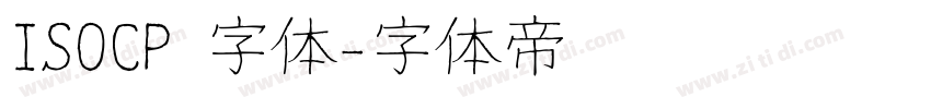 ISOCP 字体字体转换